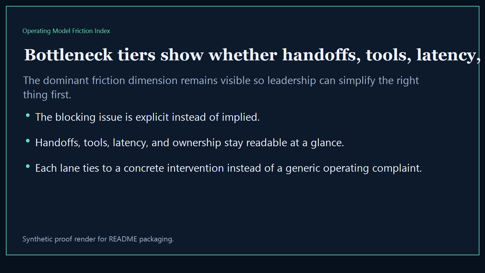 Bottleneck tiers